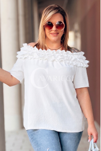 REGINNA Bluse in Weiß – Große Größen | Cavaricci.de