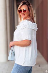 REGINNA Bluse in Weiß – Große Größen | Cavaricci.de