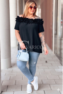 REGINNA Bluse in Schwarz – Große Größen | Cavaricci.de