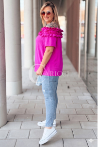 REGINNA Bluse in Fuchsia – Große Größen | Cavaricci.de