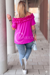 REGINNA Bluse in Fuchsia – Große Größen | Cavaricci.de