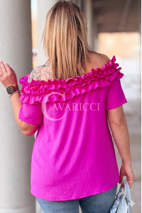 REGINNA Bluse in Fuchsia – Große Größen | Cavaricci.de