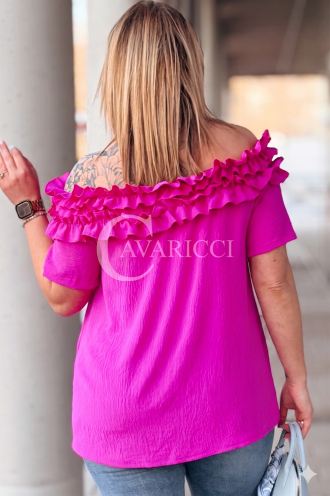 REGINNA Bluse in Fuchsia – Große Größen | Cavaricci.de