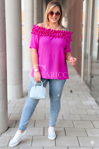 REGINNA Bluse in Fuchsia – Große Größen | Cavaricci.de