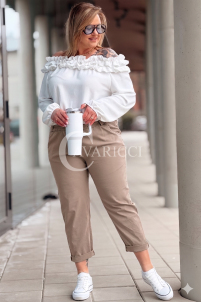 Hose in Taupe – Große Größen | Cavaricci.de