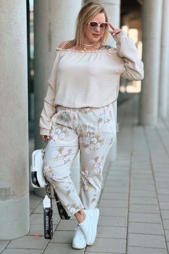 Hose in Beige – Große Größen | Cavaricci.de