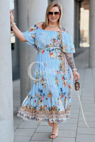 Kleid in Hellblau – Große Größen | Cavaricci.de
