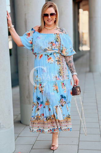 Kleid in Hellblau – Große Größen | Cavaricci.de