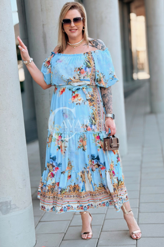 Kleid in Hellblau – Große Größen | Cavaricci.de