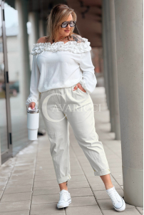 Hose in Beige – Große Größen | Cavaricci.de