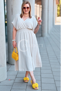 Kleid in Beige – Große Größen | Cavaricci.de