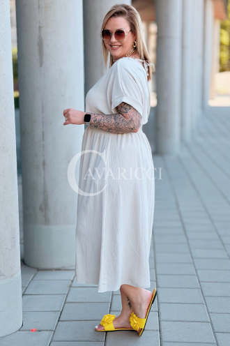 Kleid in Beige – Große Größen | Cavaricci.de