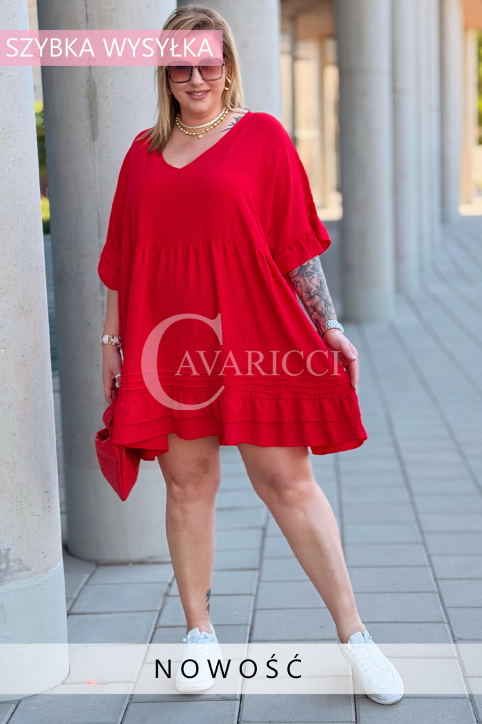 Kleid in Rot – Große Größen | Cavaricci.de