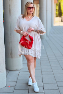 Kleid in Beige – Große Größen | Cavaricci.de