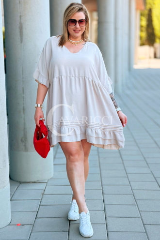 Kleid in Beige – Große Größen | Cavaricci.de