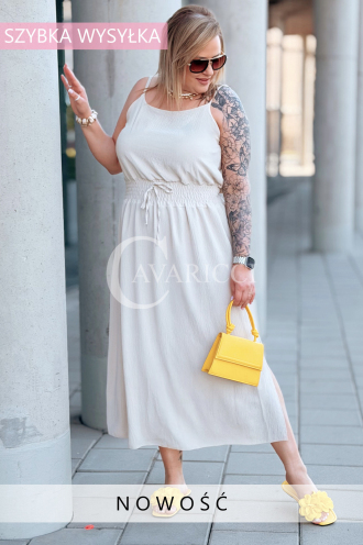 Kleid in Beige – Große Größen | Cavaricci.de