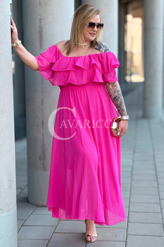 Kleid in Fuchsia – Große Größen | Cavaricci.de
