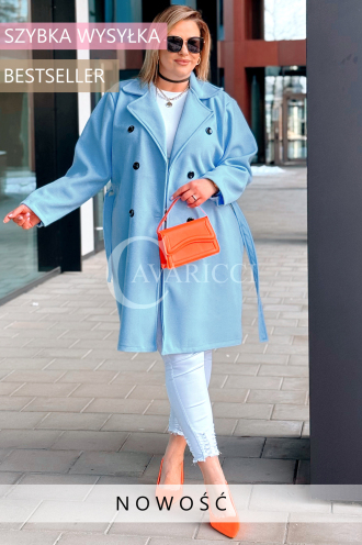 TRANI Kleid in Hellblau – Große Größen | Cavaricci.de