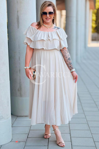 Kleid in Beige – Große Größen | Cavaricci.de