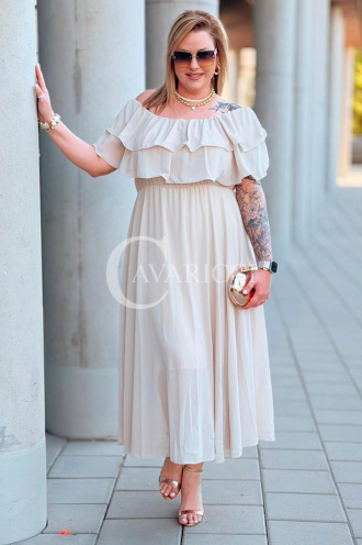 Kleid in Beige – Große Größen | Cavaricci.de