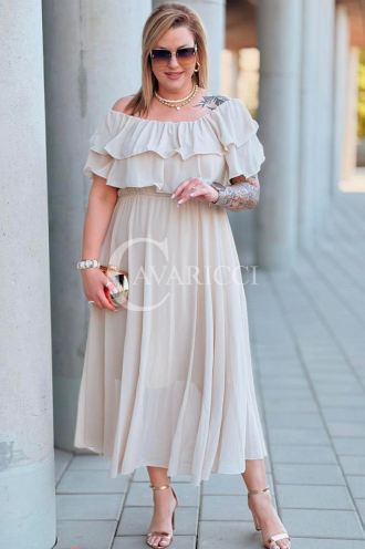 Kleid in Beige – Große Größen | Cavaricci.de