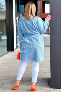 TRANI Kleid in Hellblau – Große Größen | Cavaricci.de