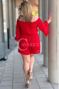 Jumpsuit in Rot – Große Größen | Cavaricci.de