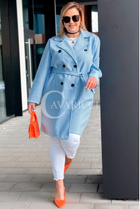 TRANI Kleid in Hellblau – Große Größen | Cavaricci.de