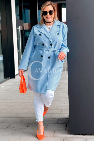 TRANI Kleid in Hellblau – Große Größen | Cavaricci.de