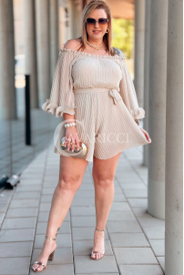 Jumpsuit in Beige – Große Größen | Cavaricci.de