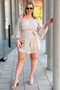 Jumpsuit in Beige – Große Größen | Cavaricci.de