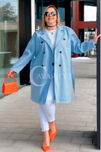 TRANI Kleid in Hellblau – Große Größen | Cavaricci.de