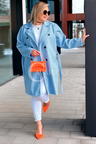 TRANI Kleid in Hellblau – Große Größen | Cavaricci.de