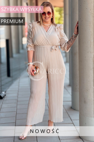 Jumpsuit in Beige – Große Größen | Cavaricci.de