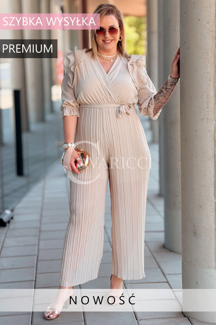 Jumpsuit in Beige – Große Größen | Cavaricci.de