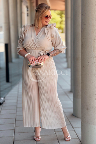Jumpsuit in Beige – Große Größen | Cavaricci.de