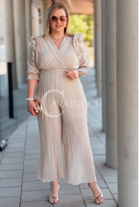 Jumpsuit in Beige – Große Größen | Cavaricci.de