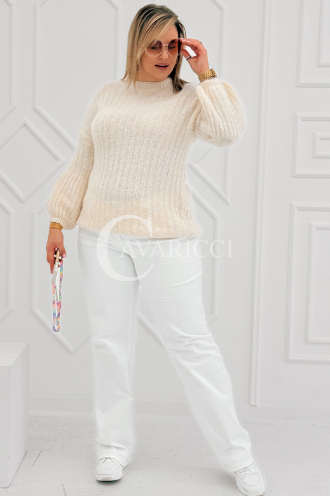 ELINA Pullover in Beige – Große Größen | Cavaricci.de