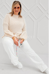 ELINA Pullover in Beige – Große Größen | Cavaricci.de