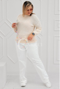 ELINA Pullover in Beige – Große Größen | Cavaricci.de