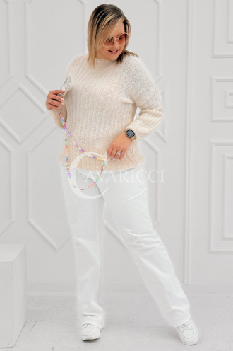 ELINA Pullover in Beige – Große Größen | Cavaricci.de