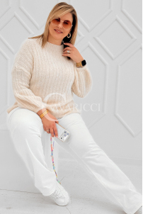 ELINA Pullover in Beige – Große Größen | Cavaricci.de