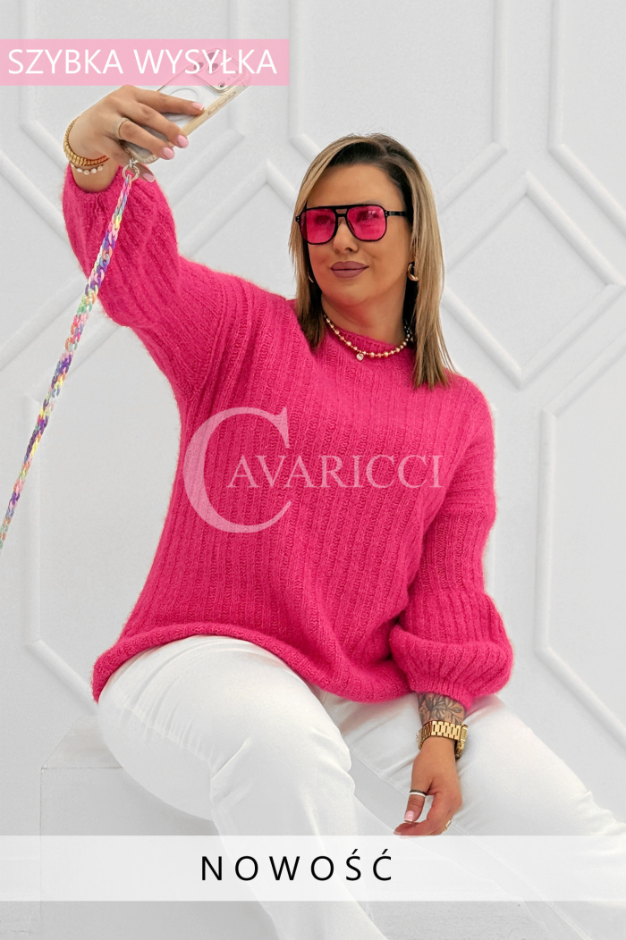 ELINA Pullover in Bonbonrosa – Große Größen | Cavaricci.de