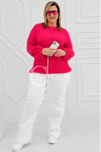 ELINA Pullover in Bonbonrosa – Große Größen | Cavaricci.de