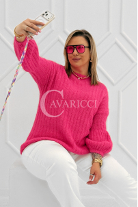 ELINA Pullover in Bonbonrosa – Große Größen | Cavaricci.de
