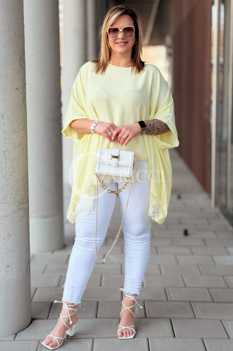 BINA Bluse in Gelb – Große Größen | Cavaricci.de
