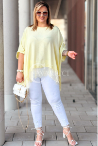 BINA Bluse in Gelb – Große Größen | Cavaricci.de