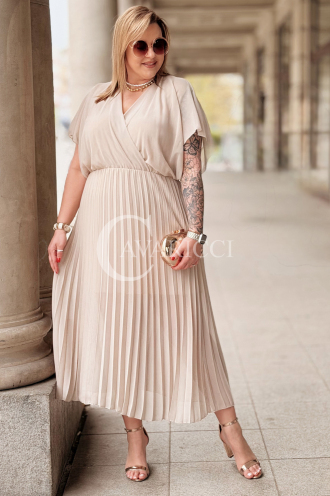 Kleid in Beige – Große Größen | Cavaricci.de