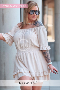 Jumpsuit in Beige – Große Größen | Cavaricci.de