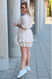Jumpsuit in Beige – Große Größen | Cavaricci.de